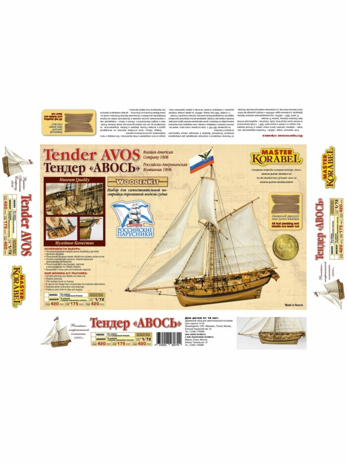 Тендер "Авось" ПЛЮС 1:72 ЛЮКС — изображение 3