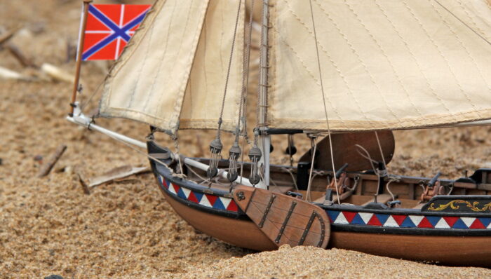 Сборная модель корабля "Ботик Петра I" (Декор из дерева) 1:24 — изображение 7