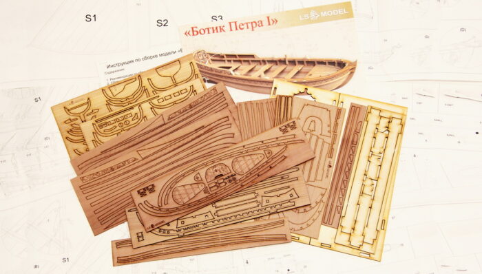 Сборная модель корабля "Ботик Петра I" (Декор из дерева) 1:24 — изображение 10