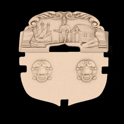 Кормовой декор для набора "Ботик Петра" 1:72