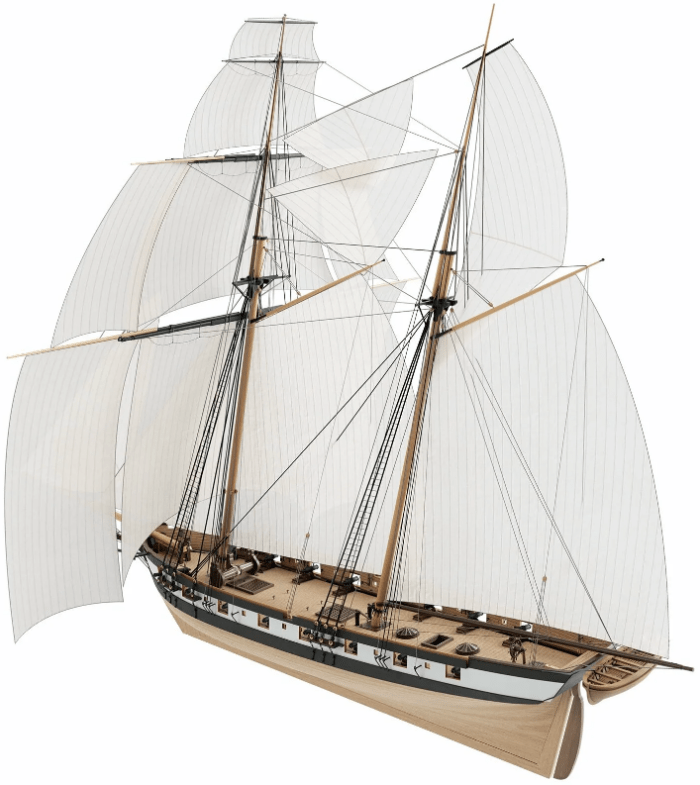 Сборная деревянная модель "Шхуна "Ласточка" 1:72 — изображение 4