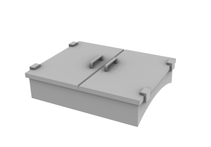 Люк бочки квадратный М1:43 — изображение 1