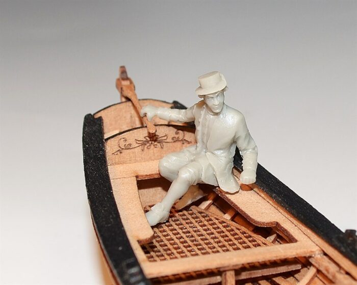 Сборная модель Шлюпка 6 вес. 1763г.+фигурка 1:72 — изображение 2