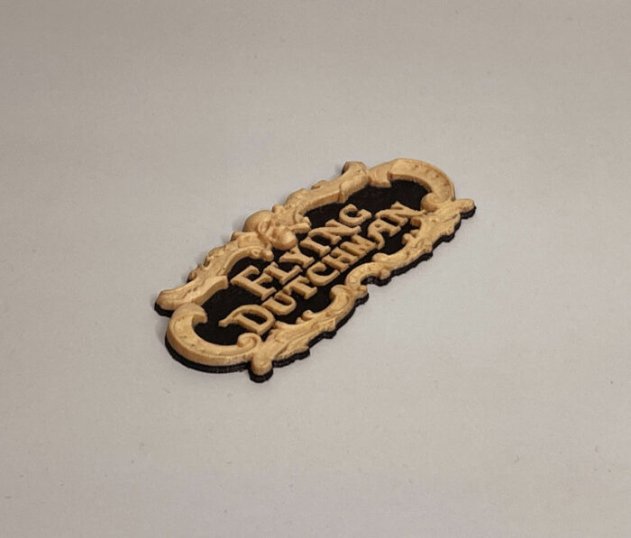 Табличка "Летучий Голландец" 55х25мм черная. — изображение 2