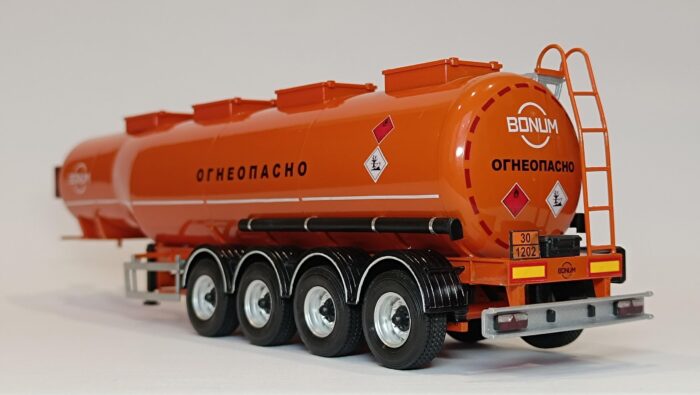 ldR4RtQrAKA Полуприцеп бензовоз 4-х осный "Бонум" готовая модель 1:43 ПОД ЗАКАЗ — изображение 1