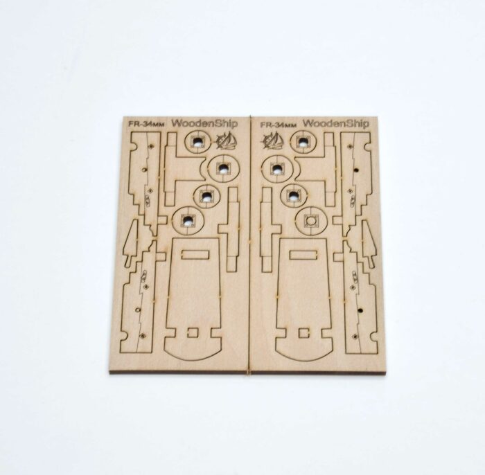 Станок для пушки Франция XVIIIвек. 34мм. 1:48 (2шт) — изображение 4