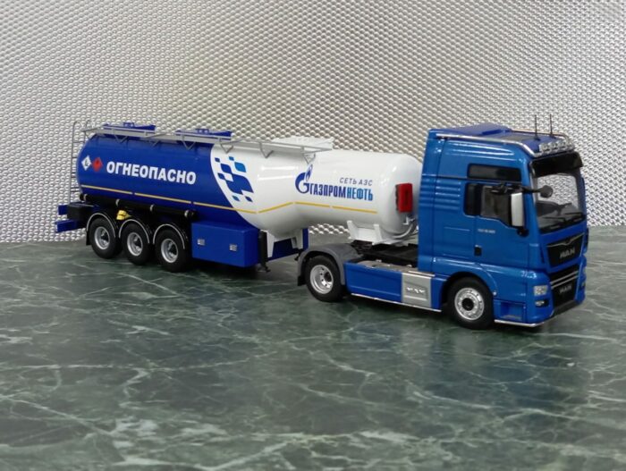 Полуприцеп бензовоз 3-х осный "Газпром" готовая модель 1:43 ПОД ЗАКАЗ — изображение 5