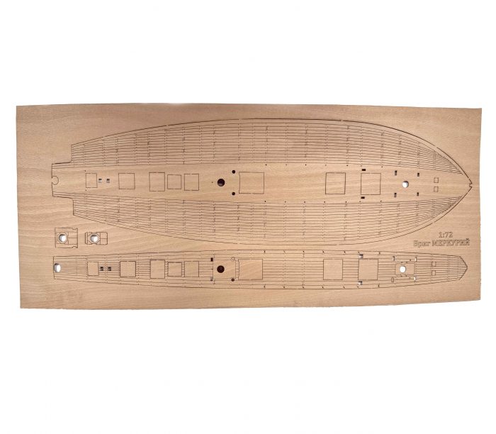 Палуба из груши для сборной модели корабля "Бриг МЕРКУРИЙ" 1:72 — изображение 1