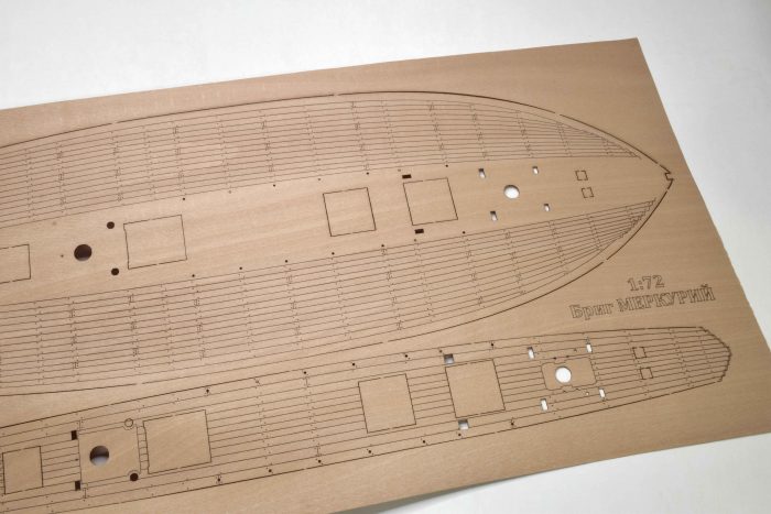 Палуба из груши для сборной модели корабля "Бриг МЕРКУРИЙ" 1:72 — изображение 2