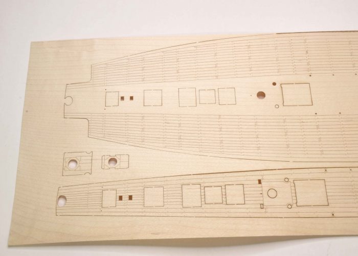 Палуба из клена для сборной модели корабля "Бриг МЕРКУРИЙ" 1:72 — изображение 3