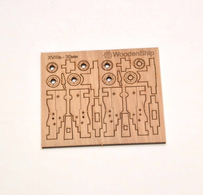 Станок для пушки XVIIIвек. 30мм. 1:48 (2шт) — изображение 2