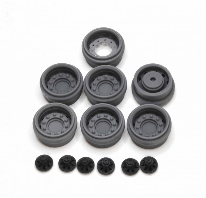 Набор колесных дисков со ступицами.6+1(Барабанный тормоз) М1:43 — изображение 1