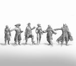 "Пираты Карибского моря" Набор фигурок 6шт. Высота 35мм.