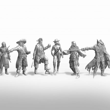 "Пираты Карибского моря" Набор фигурок 6шт. Высота 24мм.